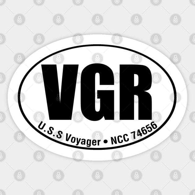 Voyager Travel Sticker Sticker by PopCultureShirts